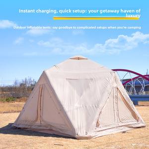 Tente <span class=keywords><strong>gonflable</strong></span> en forme de dôme ciel étoilé, glamping, <span class=keywords><strong>camping</strong></span> en plein air, voyages, séjours de nuit, grande capacité pour 10 personnes, imperméable, pas d'assemblage requis - Product Image 4