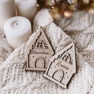Wholesale Wood Ornament Creative Wooden <b>Christmas</b> <b>Tree</b> Decoration Tag for Hanging <b>Wall</b> Sign Craft Dropshipping - Product Image 3