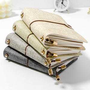 <span class=keywords><strong>Cuaderno</strong></span> de tela Simple, cuerda de amarre creativa, estudiante de PU, mini libro de bolsillo, Memorando de registro - Product Image 3