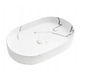 Vente chaude lavabo en céramique <span class=keywords><strong>sans</strong></span> trou de trop-plein au-dessus du comptoir du lavabo - Product Image 1