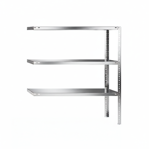 Scaffale Estensibile in Acciaio Inox AISI 304 a 3 Ripiani 120 X 50 cm per Soggiorno Altezza 150 cm INOX POWER - Product Image 2