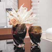 Gensent Vases en verre et cristal de mariage modernes et luxueux faits à la main pour la décoration intérieure