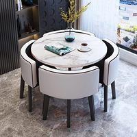 Ensemble de table à manger en bois de luxe, ensemble de table à manger avec chaises, vaisselle de maison, table à manger