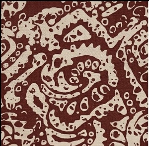 ผ้าพิมพ์ลายเรขาคณิตนามธรรมสีแดงคุณภาพดีเยี่ยม เนื้อผ้าวิสโคสเครปเนื้อนุ่มพลิ้วเบาสบาย ระบายอากาศได้ดี เหมาะสำหรับตัดเย็บเสื้อผ้าฤดูร้อน - Product Image 5