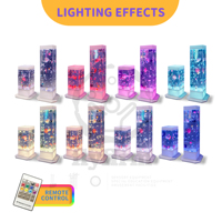 Flyfirm 32 pouces 8 couleurs changeantes aquarium à bulles sensorielles avec lumières LED 12 poissons flottants, parfait pour l'autisme, la thérapie de l'anxiété