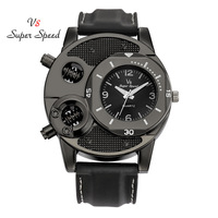 Montre à quartz pour homme V8, boîtier ovale de 43 mm, bracelet en acrylique, style tendance et décontracté