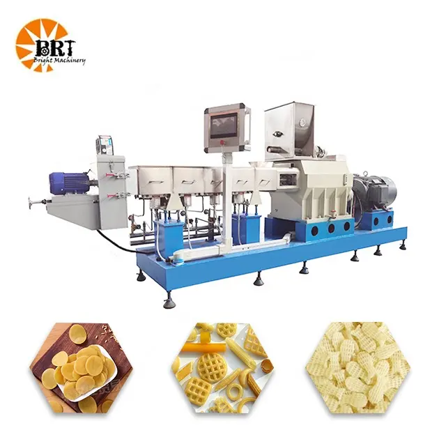 Chiên 2D 3D Snack Viên đồ ăn nhẹ thực phẩm làm cho dây chuyền sản xuất máy pani Puri chế biến máy đùn tự động