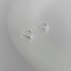 Boucles d'oreilles géométriques en argent sterling S925, style minimaliste pour tous les jours, couleur argent - Product Image 3