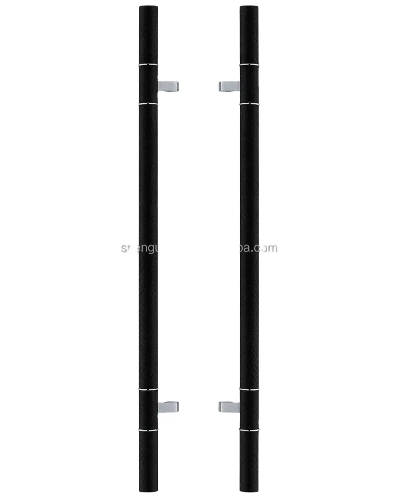 Poignée de porte ronde de luxe en acier inoxydable 304, poignée de porte en bois doré