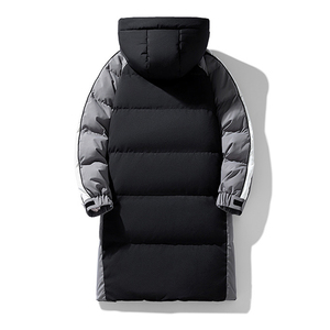 En el invierno de 2025, el nuevo abrigo largo con capucha y diseño en contraste, con relleno grueso, se mantiene cálido al aire libre, transpirable, simple y cómodo. - Product Image 2