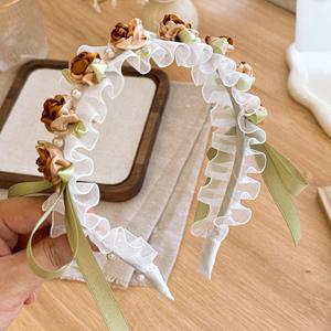 عصابة رأس الأميرة الزهرية للربيع والصيف مع اللؤلؤ، طوق شعر للفتيات بتصميم زهرة الياسمين - Product Image 4