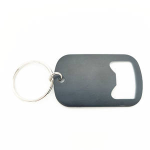RTS 도매 개 태그 병따개 스테인레스 스틸 블랙 ID 태그 키 체인 병따개 - Product Image 3