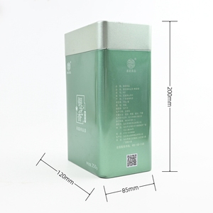 Wholesale Printed Rectangular Tea Tin Container Matte Body <b>Silver</b> <b>Top</b> Metal Tin Can for Bulk Chinese Tea Brand Packing - Product Image 4