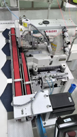 Largeur et longueur de ceinture programmable à haute efficacité nouvelle Machine à coudre industrielle à aiguille unique avec manuel de soudage de poche à plat