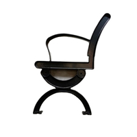 Banc en aluminium moulé avec pieds, mobilier urbain, banc d'extérieur pour jardin, parc, loisirs