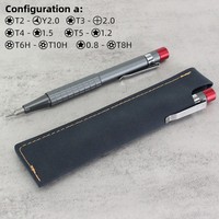 Outils de réparation d'iPhone XIXI DIY OEM, 12 en 1, poignée en aluminium anodisé, embout magnétique en acier au chrome-vanadium, tournevis à double tête