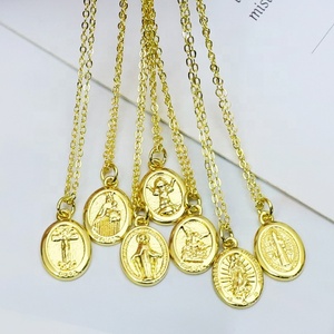 สร้อยคอจี้พระแม่มารีชุบทอง 18K จาก Colarmix Party Jewellery Gift สำหรับทุกเพศ/ผู้หญิง เหมาะสำหรับวันครบรอบ - สินค้าอินเทรนด์ - Product Image 1