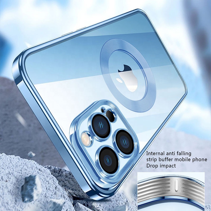 Чехол для телефона с защитной пленкой для объектива, Магнитный чехол для телефона, дизайн шумоподавления, покрытие для мобильного телефона TPU для iPhone 11, 12, 13, Pro, Max