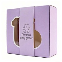 Boîte à biscuits en gros pour boulangerie avec fenêtre, en carton alimentaire, imprimée sur mesure avec logo à l'encre de soja, pour bonbons et desserts