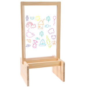 木制艺术画架实心山毛榉木制桌面素描绘画板儿童画架 - Product Image 1