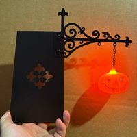 Mini lampe LED suspendue en fer, motif fantôme de dessin animé mignon, pour lecture, lumière de nuit décorative d'Halloween, ornement pour chambre, fête et maison