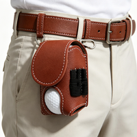 Mini sac de golf étanche en cuir PU, pochette pour balles de golf, sac de rangement portable à fixer à la ceinture, porte-tee, accessoire de golf pour golfeurs