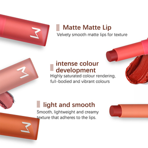 Maycheer 5 colores crema vegana lápiz labial de <span class=keywords><strong>alta</strong></span> calidad mejor cosmético suave <span class=keywords><strong>Natural</strong></span> barato lápiz labial mate cosméticos - Product Image 6