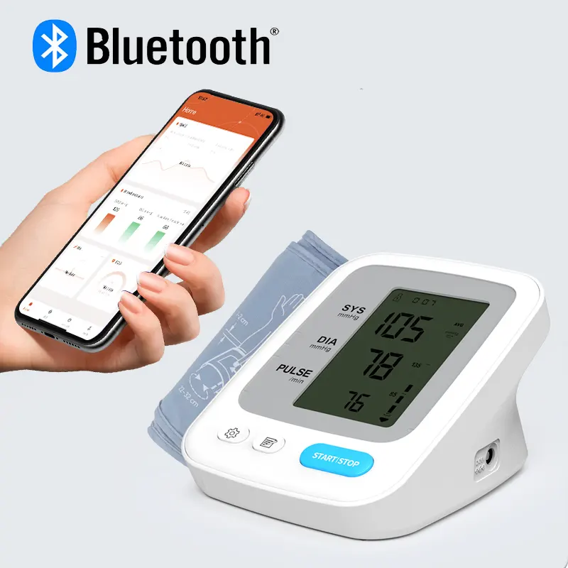 新しいbpモニターBluetoothアームタイプハートビート張力計-デジタル血圧計上腕血圧モニターBluetooth