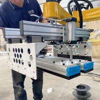 Gripper Robot Pneumatik Otomatis Baru untuk Palletizer Kantong, End Effector Pengemas Kantong 50kg, Cocok untuk Kantong Anyaman dan Bubuk