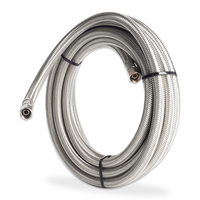 Tuyau flexible en acier inoxydable tressé pour machine à glaçons, connecteur d'alimentation en eau pour réfrigérateur et machine à glaçons
