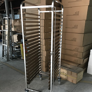 Carrito de panadería comercial con ruedas de freno, almacenamiento de carrito de panadería de estantería de aluminio, carrito de piezas industriales - Product Image 2