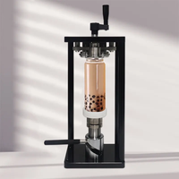 Machine de scellage rotative de haute qualité pour boîtes en plastique PET, avec couvercles à anneau facile à ouvrir, pour thé aux bulles et café