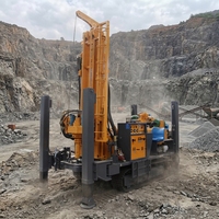 Foreuse pneumatique DTH robuste pour puits d'eau, capacité de forage de 300 m, machine de forage de puits d'eau sur chenilles, certifiée CE ISO, en promotion