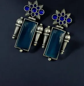 Boucles d'oreilles en pierre Monalisa pour femmes Bijoux ethniques et temples Cadeau de fête des mères - Product Image 2
