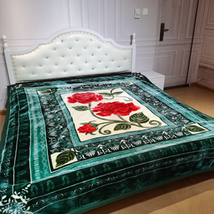 Phổ biến thiết kế hoa 2 lớp raschel mây chăn với cảm giác tay siêu mềm - Product Image 2