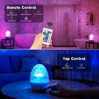 Lampes de douche LED RGBW rechargeables TSINYE 16 couleurs, étanches, multicolores, avec télécommande, haut-parleur et effet d'ondulation de l'eau