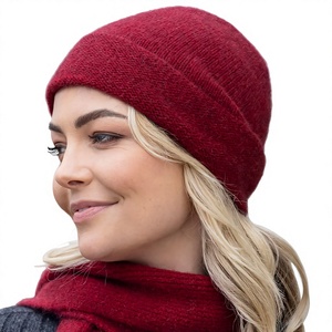 Gorro de Punto Unisex de Color Sólido, Rojo, 100% Acrílico, Gorro Casual de Invierno para Adultos, Circunferencia de Cabeza de 56-58 cm - Product Image 2