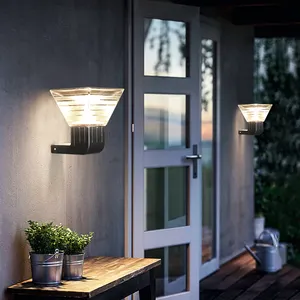 Solar-Wandlicht außen wasserdicht LED quadratisch modern gartenlicht Villa tür heim Terrasse-Wandlicht