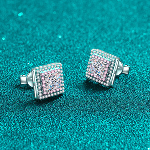 925 argent Sterling Moissanite pierre boucles d'oreilles correspondant bijoux de mode pour le cadeau de fête des filles - Product Image 4