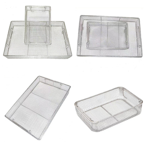 Cestello 304 316 in maglia intrecciata in acciaio inossidabile per attrezzatura industriale armadietto dispensa pulizia rete metallica cestello - Product Image 6