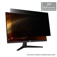 Filter Privasi Anti Spy 2 Arah untuk Monitor Desktop 23.8"24" Dapat Digunakan Kembali Anti Silau Pengurang Cahaya Biru Dapat Dicuci