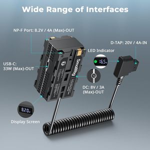 Para SmallRig D-Tap a batería simulada de doble cara de con puerto de CC de 1, monitor de pantalla LED, transmisores de vídeo inalámbricos - Product Image 2