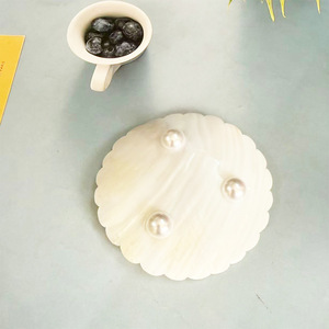 Plato de Frutas de Concha de Perla Natural en Forma de Corazón, Creativo y de Lujo, Plato Redondo <span class=keywords><strong>para</strong></span> Postres, Bandeja de Decoración - Product Image 6