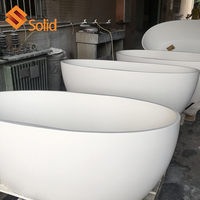 Baignoire de salle de bain au design exquis, pierre artificielle de Surface solide, Art acrylique, baignoire de lavage autoportante