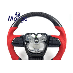 Volante de Fibra de Carbono y Cuero Perforado Rojo Personalizado para Toyota <span class=keywords><strong>Sienna</strong></span> 2018 2019 2020 <span class=keywords><strong>2021</strong></span> 2022 2023 2024 - Product Image 6