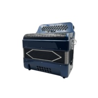 SEASOUND OEM Accordion Deep Blue JB3412C 34 Boutons 12 Basses 3 Registres Corps Bleu Profond Grille Noire Boutons Noirs Acordeon