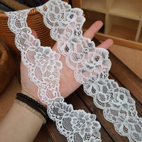 Dentelle élastique florale de qualité 5-6,7 cm pour vêtements, accessoires de nuit, col et manches, matériaux décoratifs