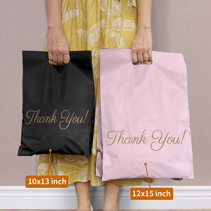Bolsa de <span class=keywords><strong>Correo</strong></span> con Asa Diseño de Estrella Rosa y Agradecimiento 25.5*33+5+6cm Logo Personalizado Empaque de Ropa para Mensajería Polymailer - Product Image 6