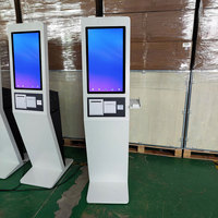 Kiosco de Autoservicio Android de 21.5 Pulgadas para Restaurante de Hamburguesas con Impresora y Soporte para Punto de Venta