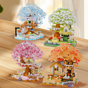 Vente flash - Blocs créatifs à thème des fleurs de <span class=keywords><strong>cerisier</strong></span> pour toutes les saisons - Développe les compétences pratiques - Blocs d'assemblage - Cadeau pour enfants - Product Image 1